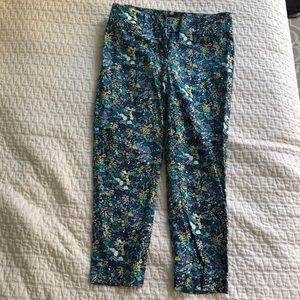 LOFT Floral Cropped Pants